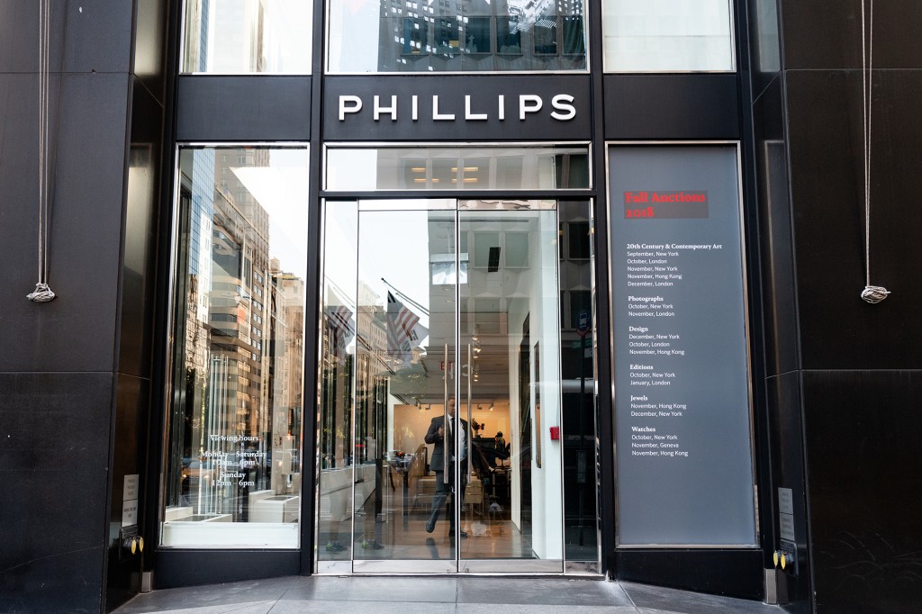 A Philips aukciósház külseje New Yorkban