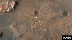 Ez a megjegyzésekkel ellátott kép a több repülést – és két különböző utat – ábrázolja, a NASA innovatív Mars Helikopterje a Jezero-kráter-delta folyórendszerbe utazhat.  (A kép forrása: NASA/JPL-Caltech/Arizonai Egyetem/USGS)