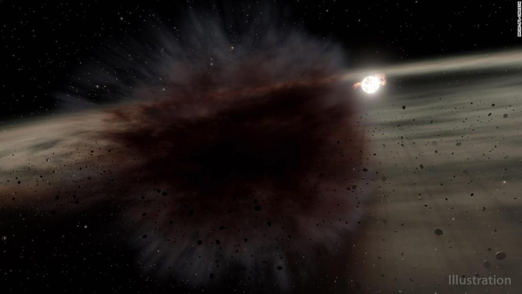 Óriási törmelékfelhő, amelyet a NASA teleszkópja észlelt az égitestek ütközése után