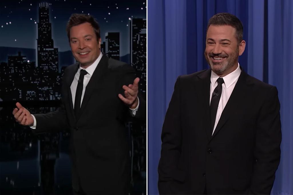Jimmy Kimmel és Jimmy Fallon késő esti műsorokat váltanak egy bolondok napi csínytevésben