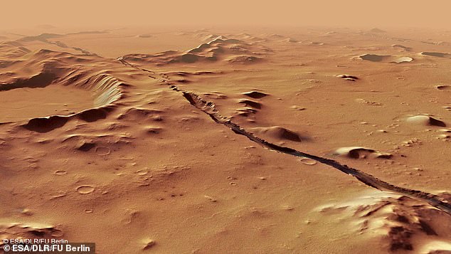 A szakértők két, a közelmúltban a geofizikában alkalmazott nem hagyományos módszerrel 47 új szeizmikus eseményt észleltek a Mars Cerberus Fossae nevű területéről (képünkön)