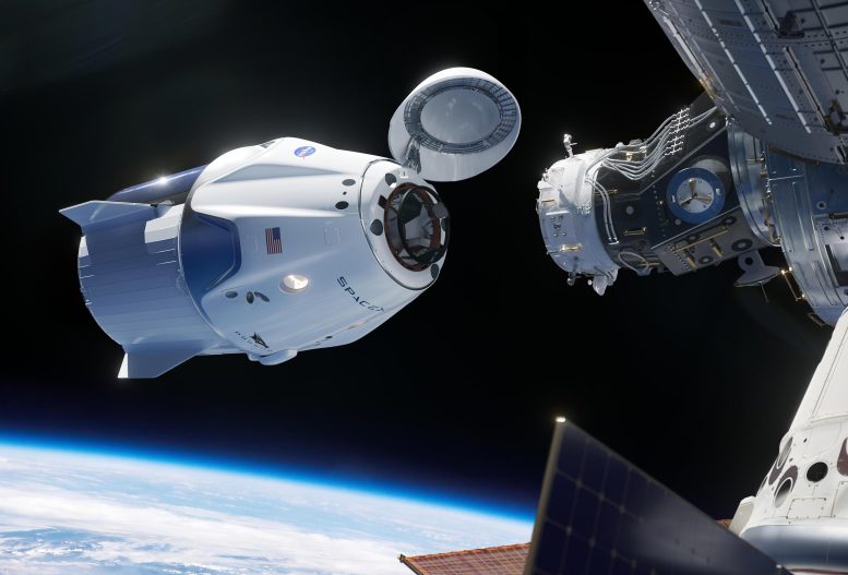 A SpaceX Crew Dragon űrszonda megközelíti a Nemzetközi Űrállomást