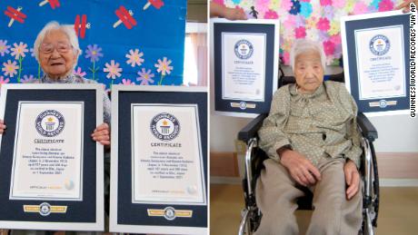 Két japán nővér, 107 éves, a világ legidősebb egypetéjű ikrei