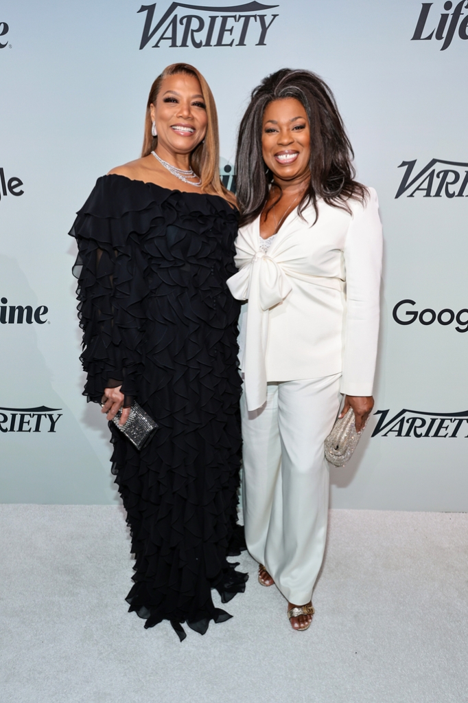 NEW YORK, NY – május 5.: Queen Latifah és Lauren Toussaint részt vesz a Variety 2022-es Power Of Women: New York eseményén, amelyet a Lifetime mutatott be a The Glasshouse-ban 2022. május 5-én New Yorkban.  (Fotó: Jimmy McCarthy/Getty Images for Variety)