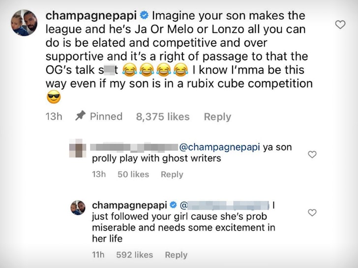 Drake megjegyzés IG