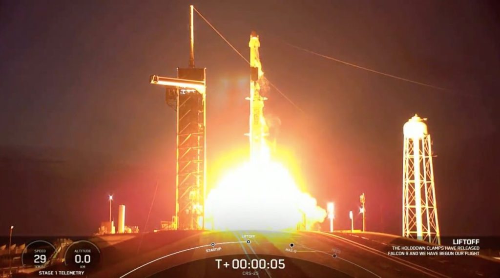 A SpaceX elindítja a 25. Dragon Cargo küldetést az űrállomásra