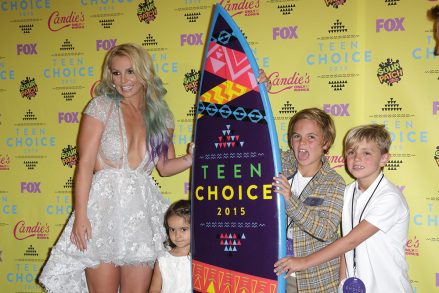 Britney Spears a Kids Teen Choice Awards díjátadóval, Sajtószoba, Los Angeles, USA – 2015. augusztus 16.