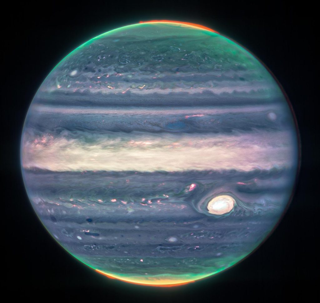Webb NIRCam Composite Jupiter Three Filters