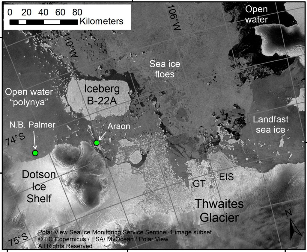 Az Európai Űrügynökség műholdfelvétele mutatja a helyzetet "Doomsday gleccser."  