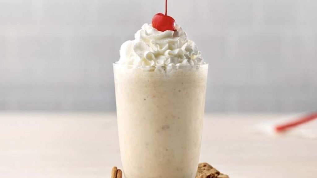 A photo of the Chick-fil-A's new autumn spice milkshake, which will make its national debut on Monday following a successful test in the Salt Lake City area last year.
