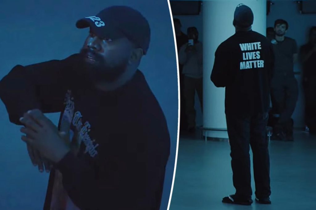 Kanye West White Lives Matter inget visel a Yeezy Show-n