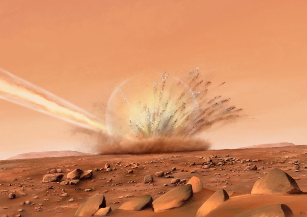 A Marsra csapódó nagy sziklák, kráterkráterek felszín alatti jellegzetességeket tárnak fel