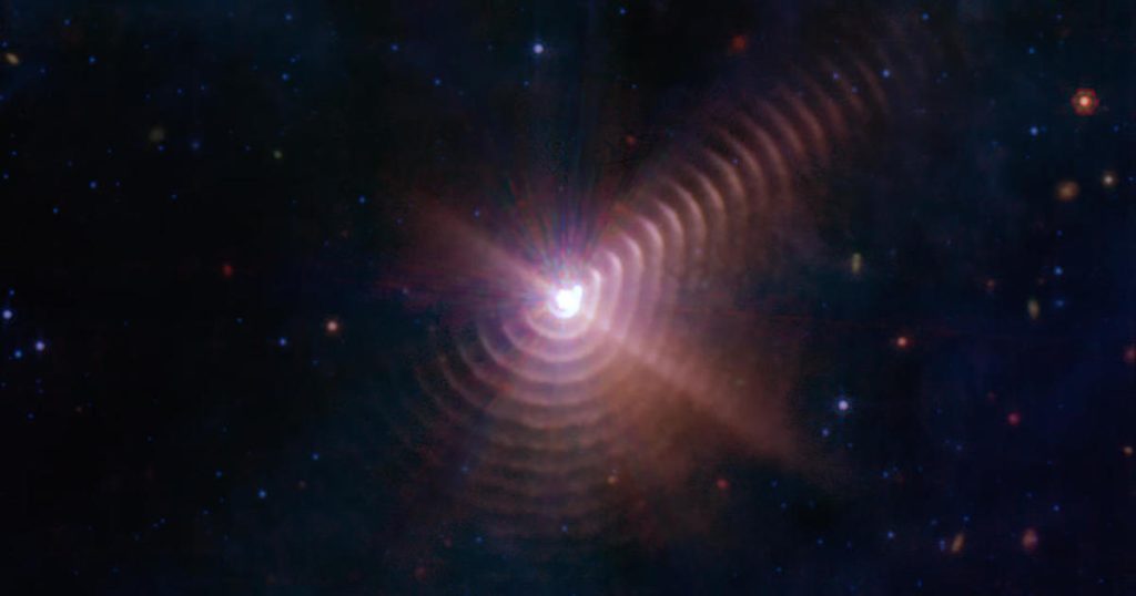 Néhány csillag „ujjlenyomatot” hoz létre a James Webb űrteleszkóp által készített képen